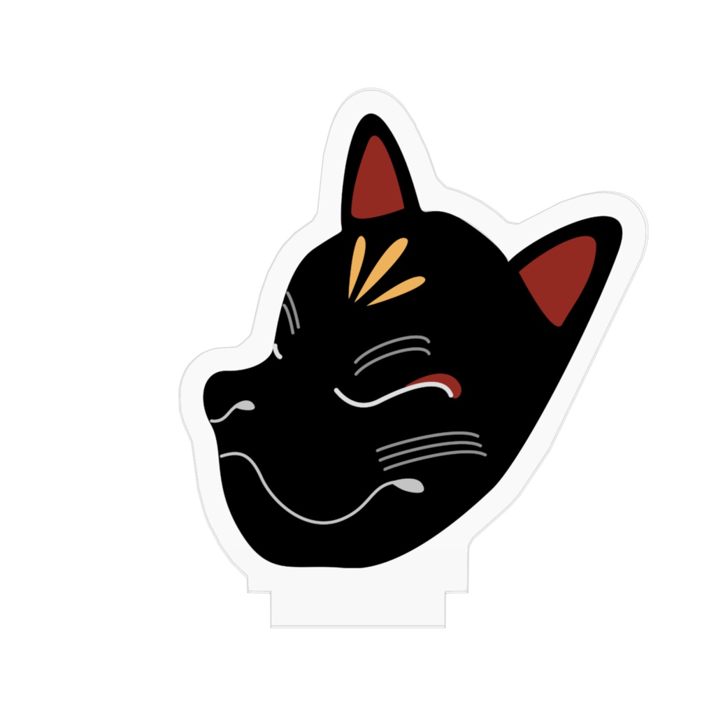 黒狐のお面 アクリルフィギュア