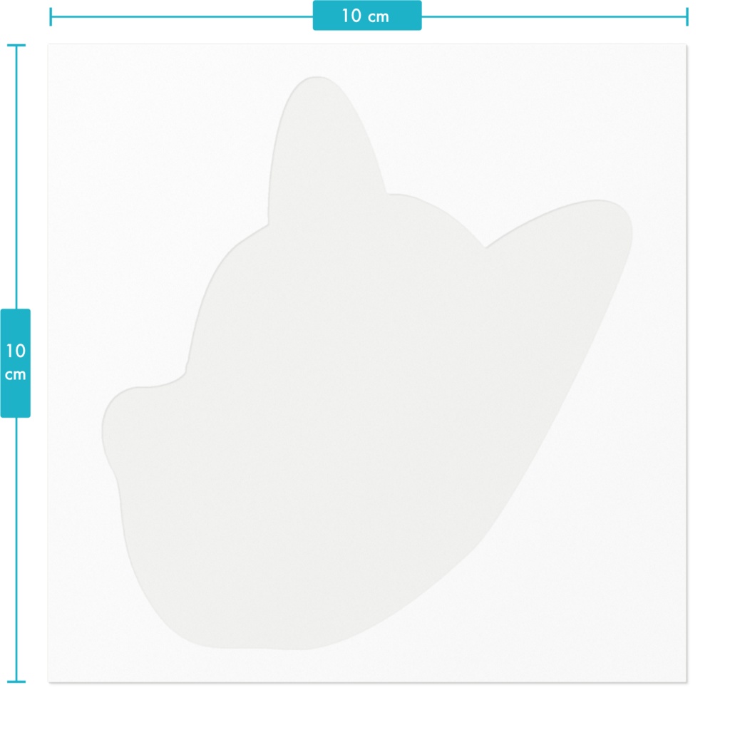 黒狐のお面 ステッカー