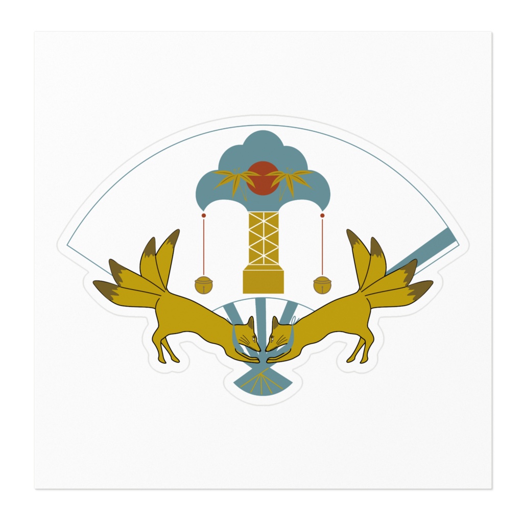 投扇興天狐 ステッカー