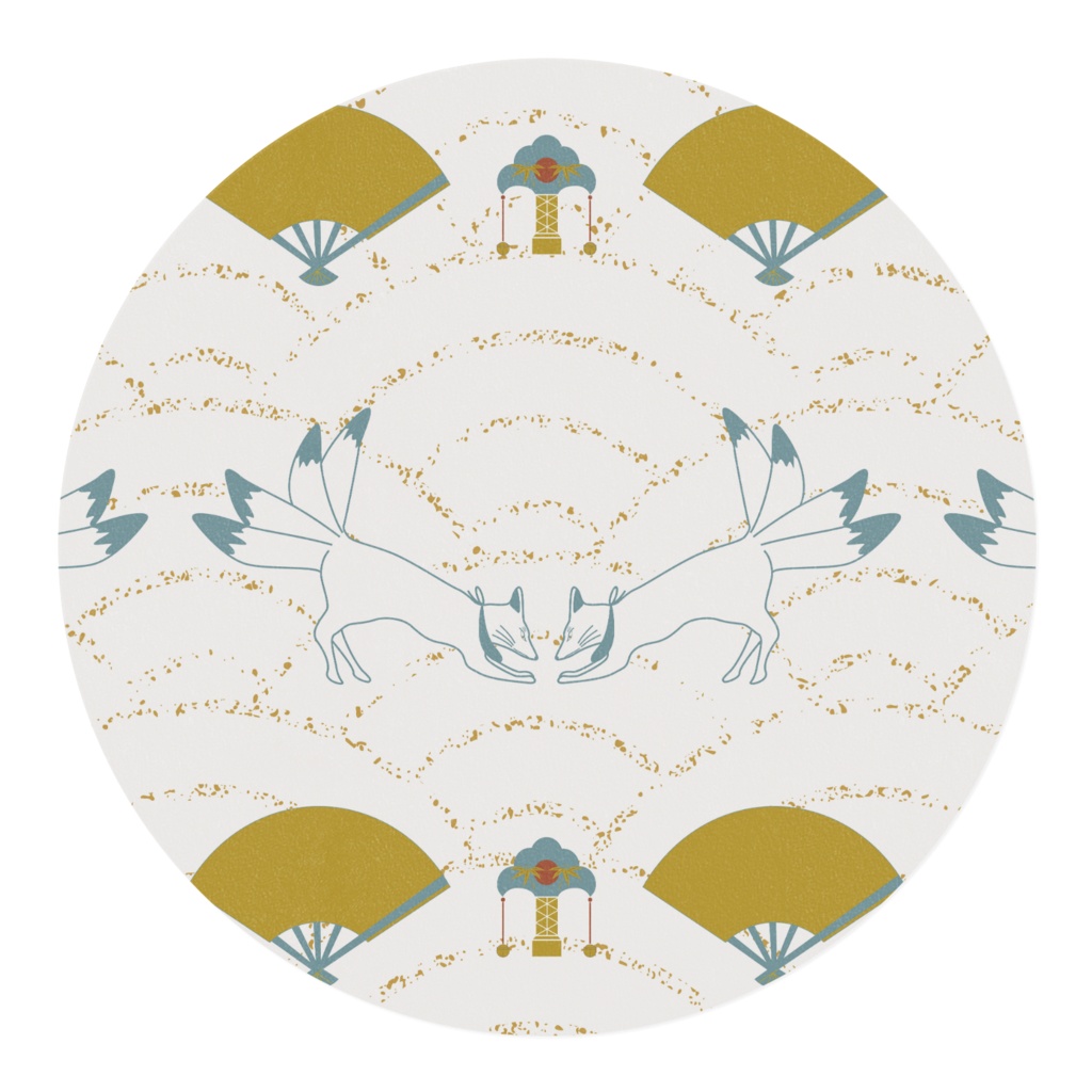 投扇興天狐 総柄 マスキングテープ -テープ幅 15mm-