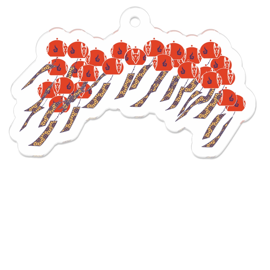 紅風鈴狐 アクリルキーホルダー