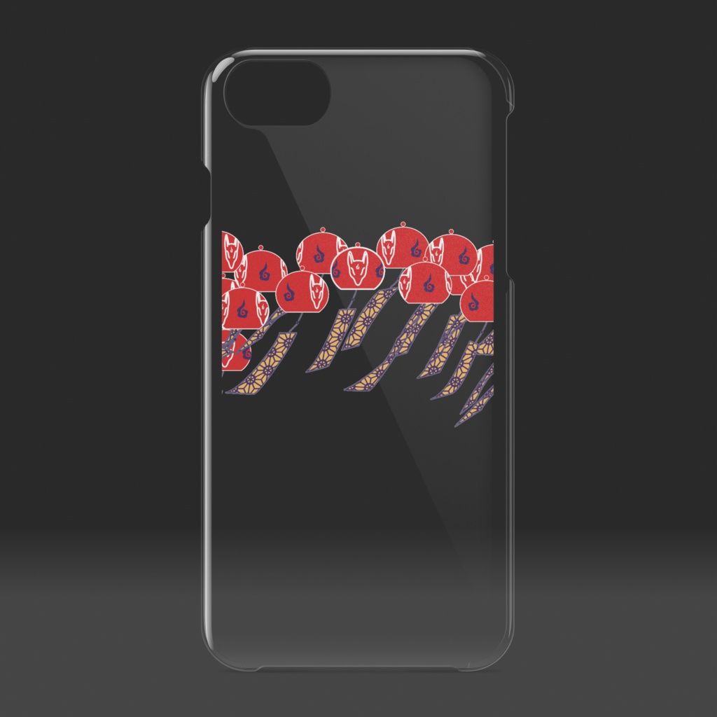 紅風鈴狐 クリアiPhoneケース