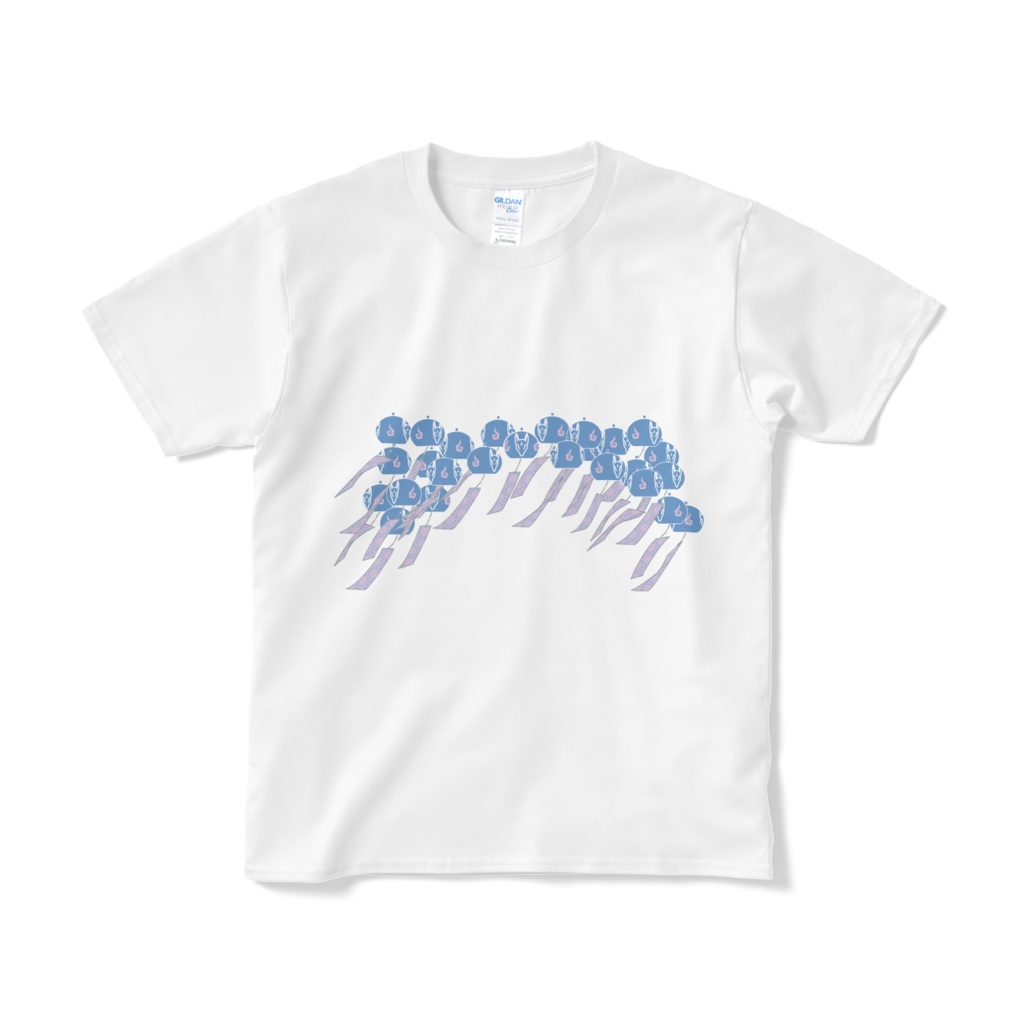 藍風鈴狐 Tシャツ(短納期) ホワイト