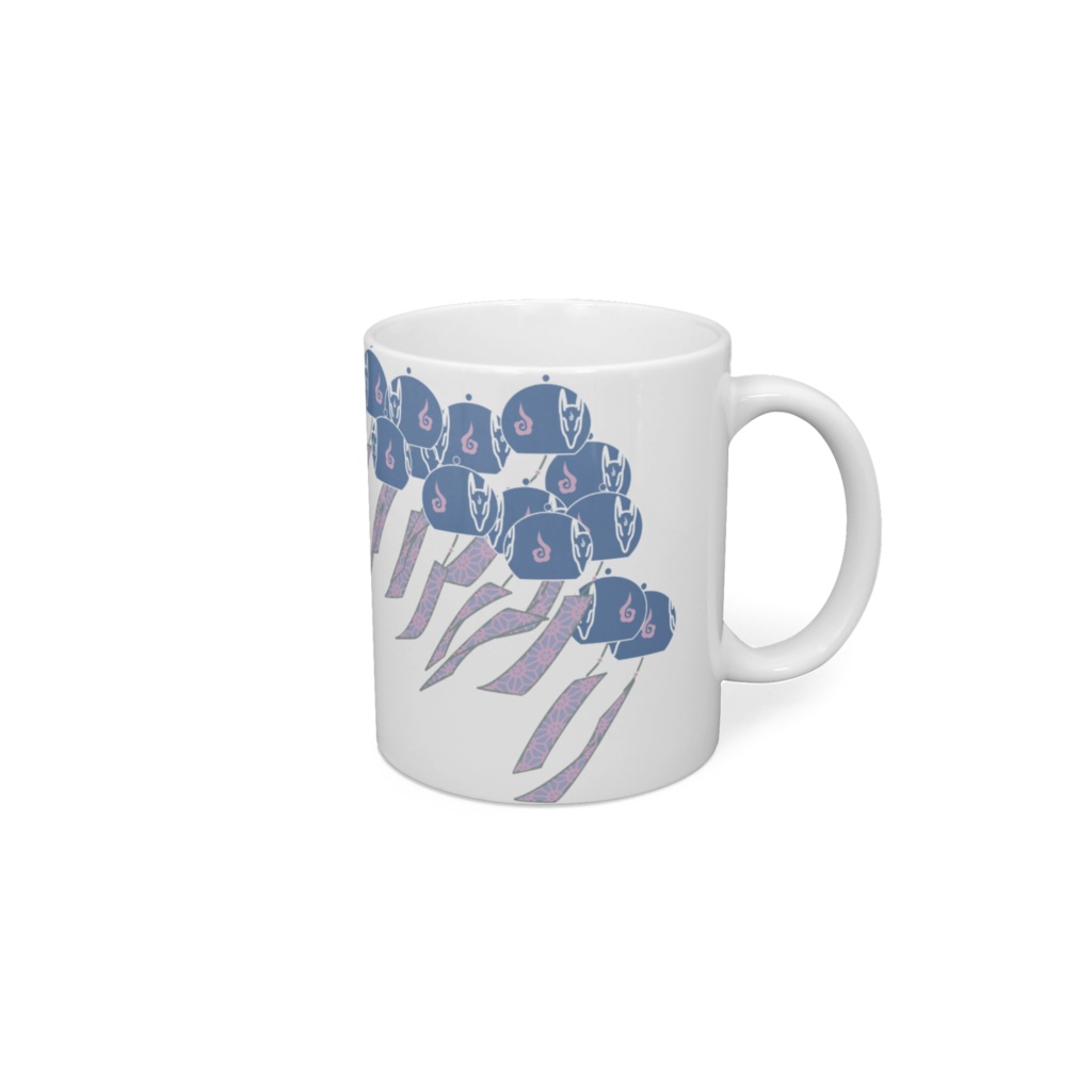 藍風鈴狐 マグカップ