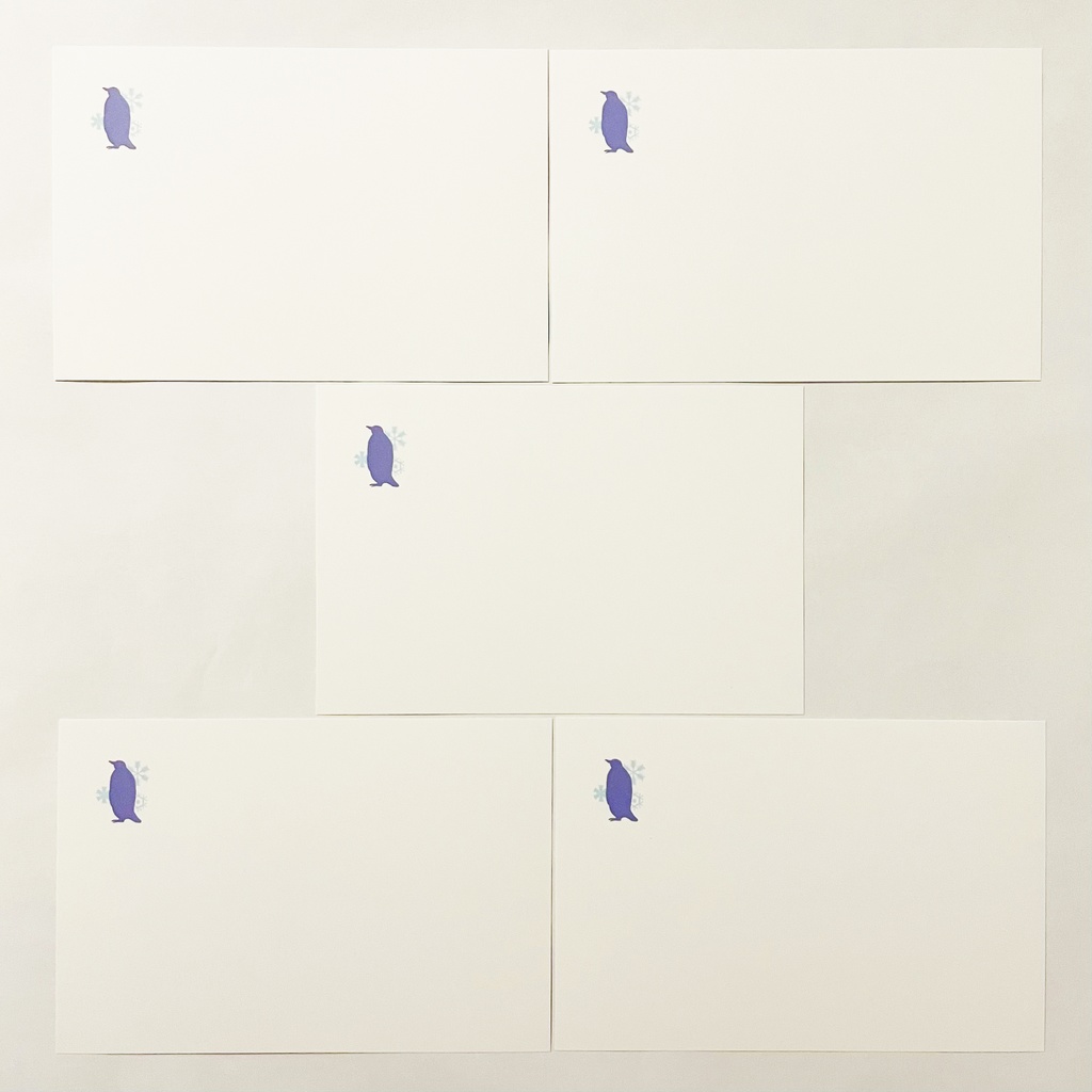 2023 皇帝ペンギン 寒中お見舞い5枚セット 雪 達磨 お正月 新年 うさぎ 卯年 和 ポストカード