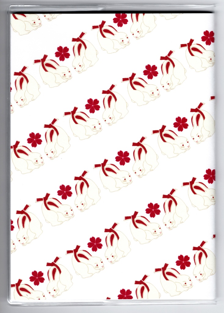 10月始まり 2023年 結び文白兎 スケジュール手帳 イラストカバー2枚 栞付き B6 全64ページ 卯年 桜