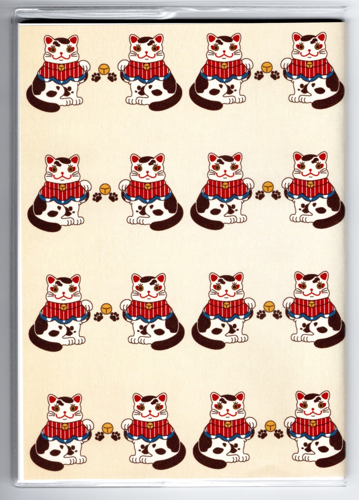 10月始まり 2023年 福招き猫 スケジュール手帳 イラストカバー2枚 栞付き B6 全64ページ レトロ ねこ