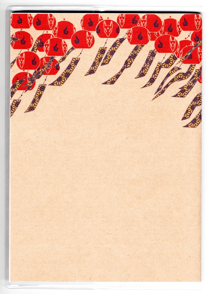 10月始まり 2023年 紅風鈴狐 スケジュール手帳 イラストカバー2枚 栞付き B6 全64ページ 狐の嫁入り 狛狐