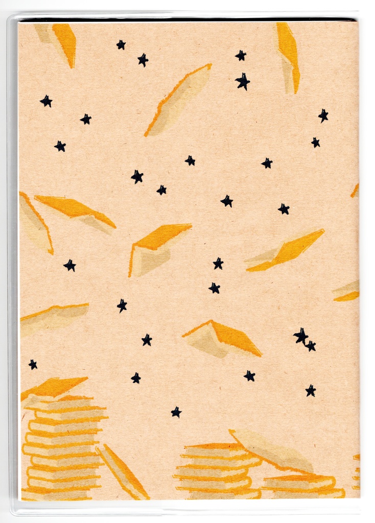 10月始まり 2023年 夜の読書会 スケジュール手帳 イラストカバー2枚 栞付き B6 全64ページ クマ 熊 三日月 本