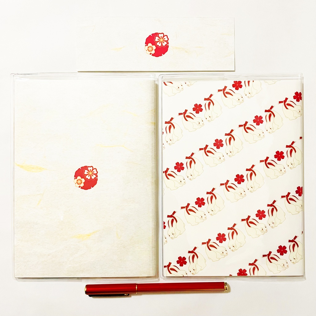 3月始まり 2023年 結び文白兎 スケジュール手帳 イラストカバー2枚 栞付き B6 全64ページ 卯年 桜 4月始まり