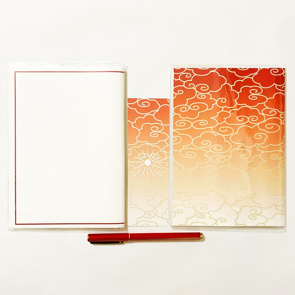 3月始まり 2023年 日の出狛狐 スケジュール手帳 イラストカバー2枚 栞付き B6 全64ページ 狐の嫁入り 狛狐 4月始まり