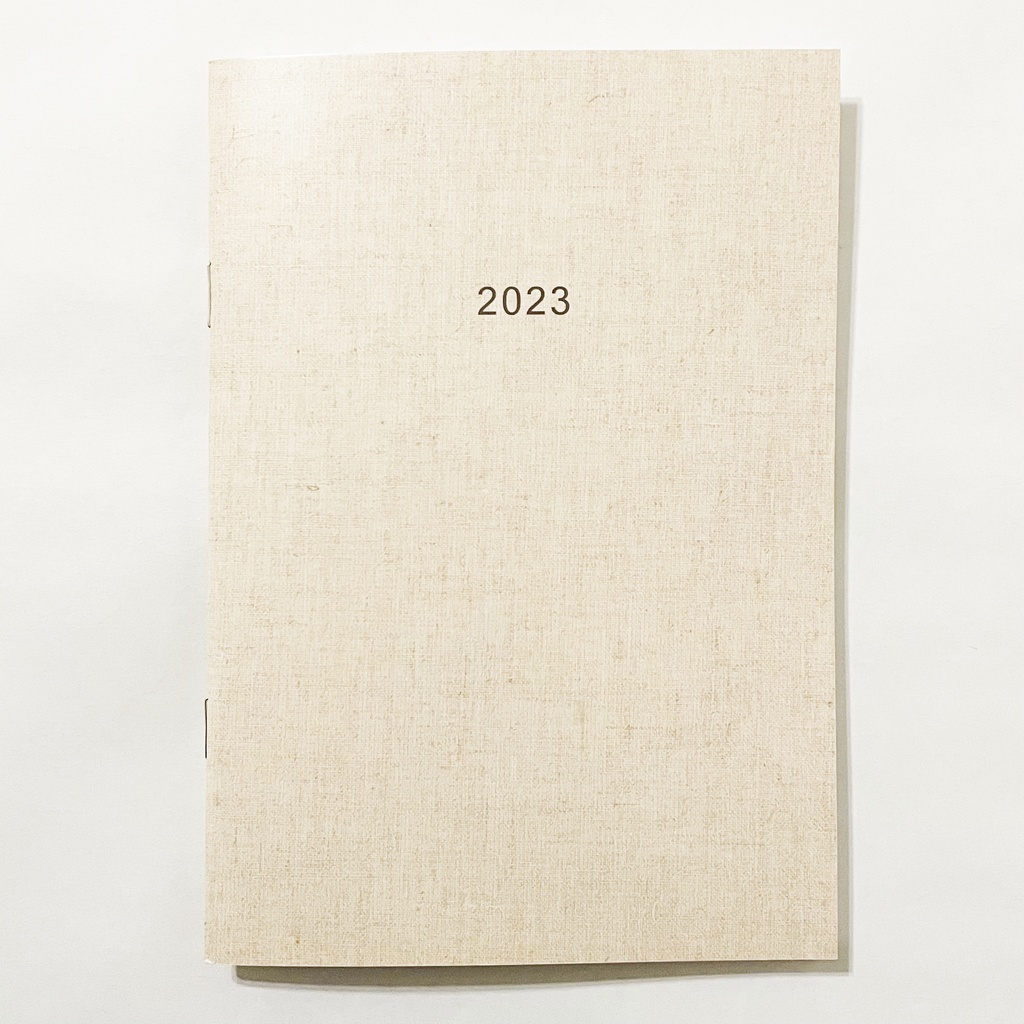 3月始まり 2023年 夜の読書会 スケジュール手帳 イラストカバー2枚 栞付き B6 全64ページ クマ 熊 三日月 本 4月始まり