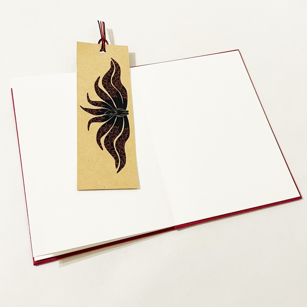 黒九尾の狐火 御朱印帳 ビニールカバー 栞付き 水引 イラスト 全20ページ 狐の嫁入り 狛狐 狐面 ジャバラ製本