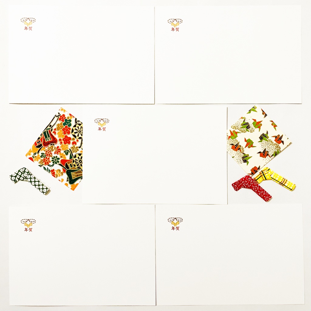 2024 三毛猫の獅子舞遊び 年賀状5枚セット お正月 新年 辰年 謹賀新年 賀正 迎春 日本 和 ポストカード 十二支