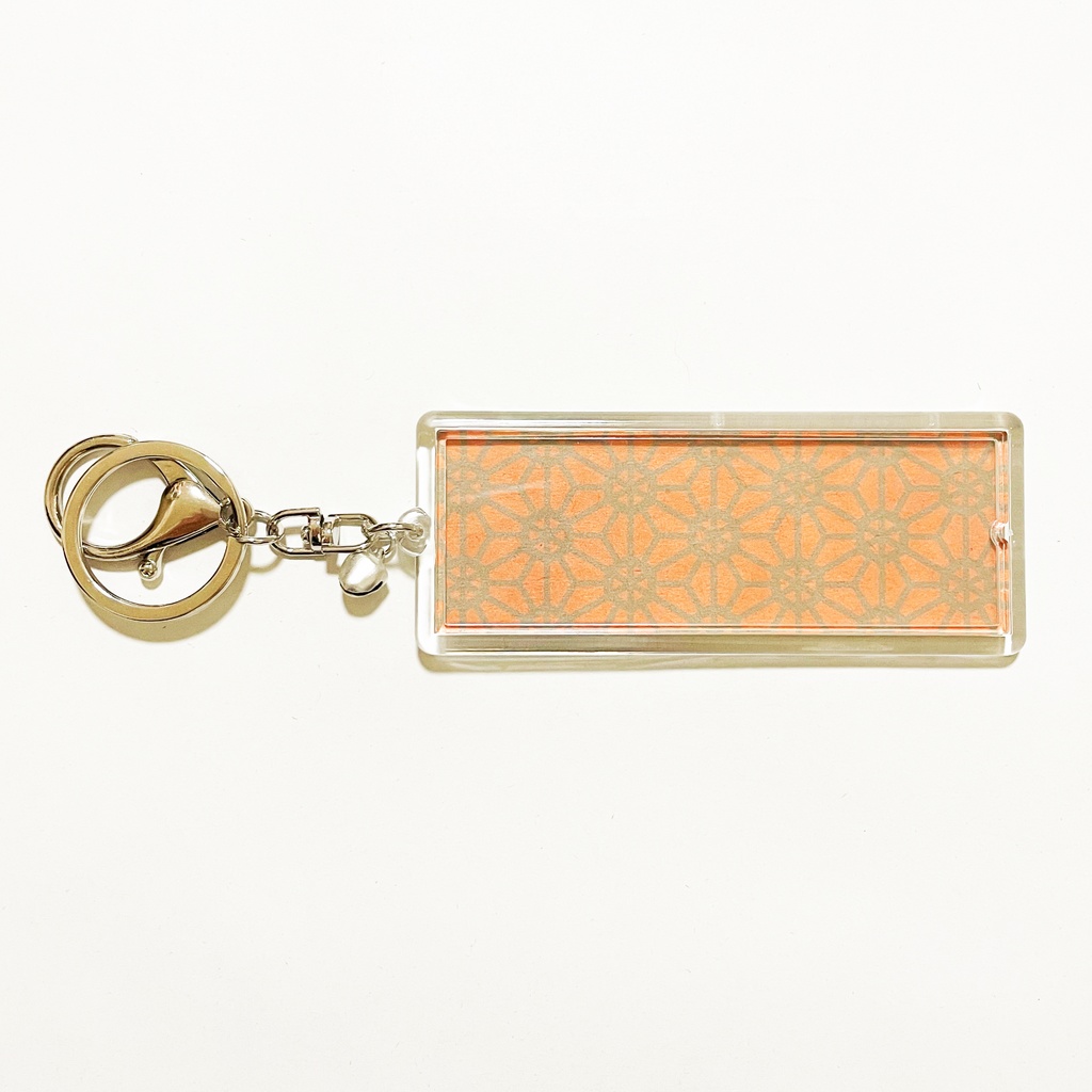 狐の手毬唄 キーホルダー 横長タイプ リング 鈴 2way ストラップ 狐の嫁入り 狐面 狛狐