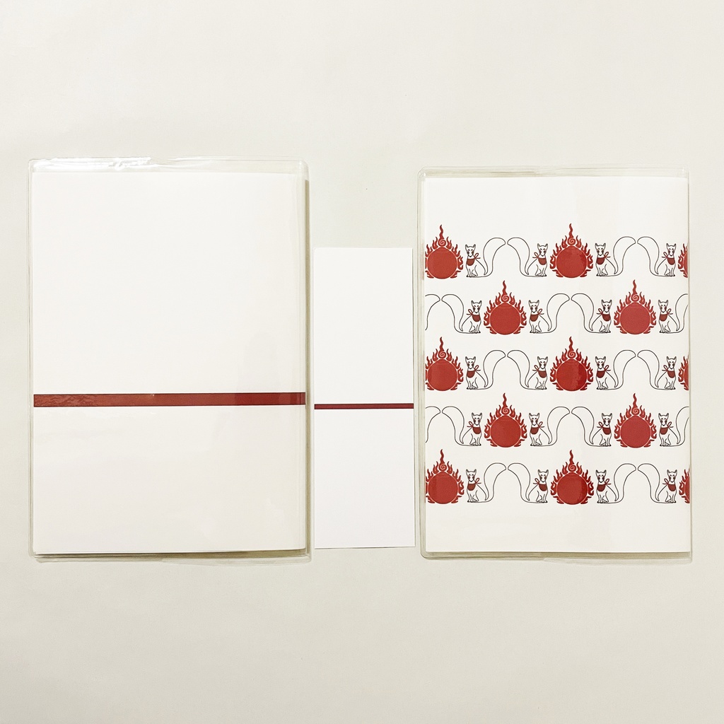 10月始まり 2025年 御札狐 スケジュール手帳 イラストカバー2枚 栞付き B6 全48ページ 巳年 狐の嫁入り 狛狐 狐面