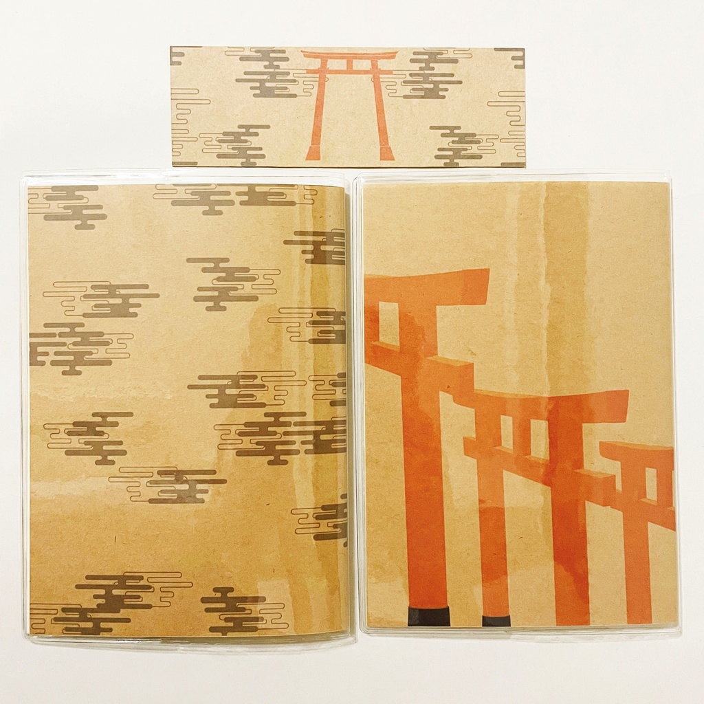 4月始まり 2025年 狐の手毬唄 スケジュール手帳 イラストカバー2枚 栞付き B6 全48ページ 巳年 狐の嫁入り 狛狐 狐面