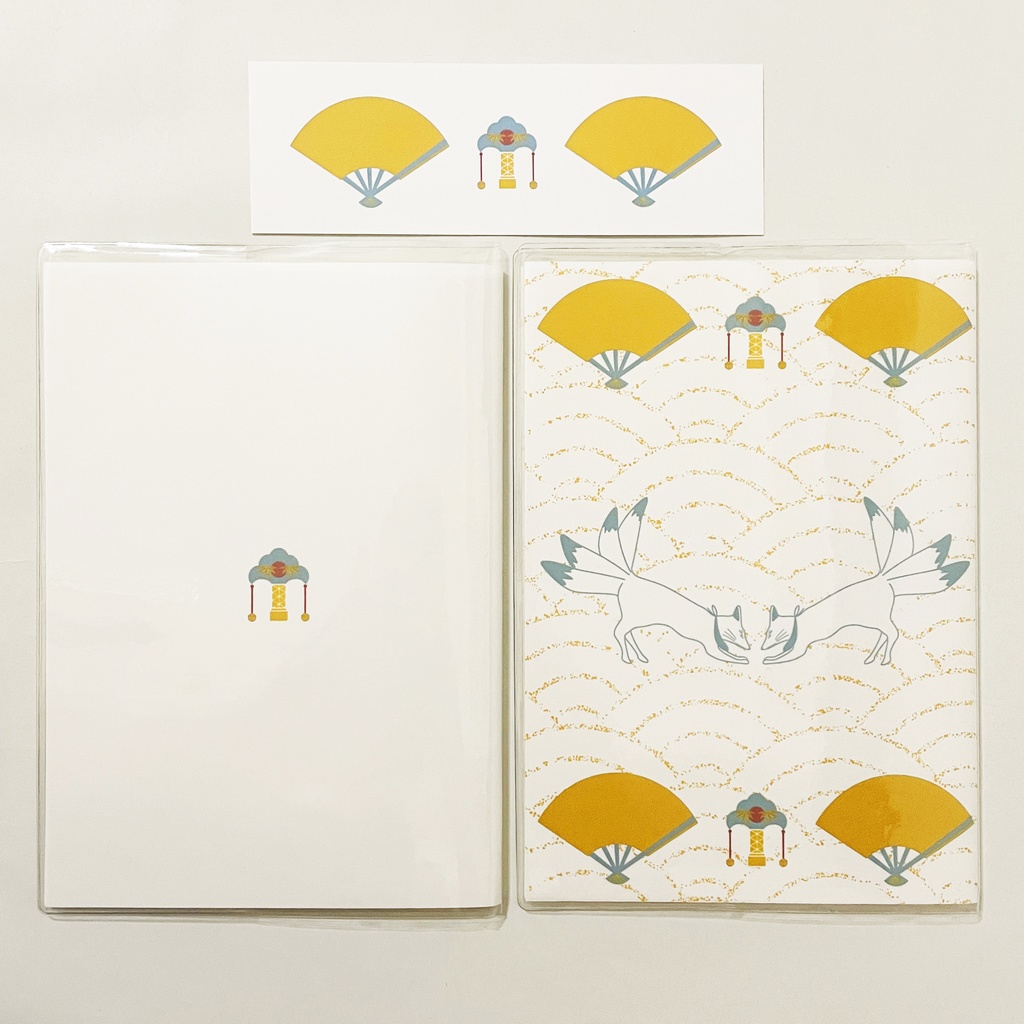 4月始まり 2025年 投扇興天狐 スケジュール手帳 イラストカバー2枚 栞付き B6 全48ページ 巳年 狐の嫁入り 狛狐 狐面