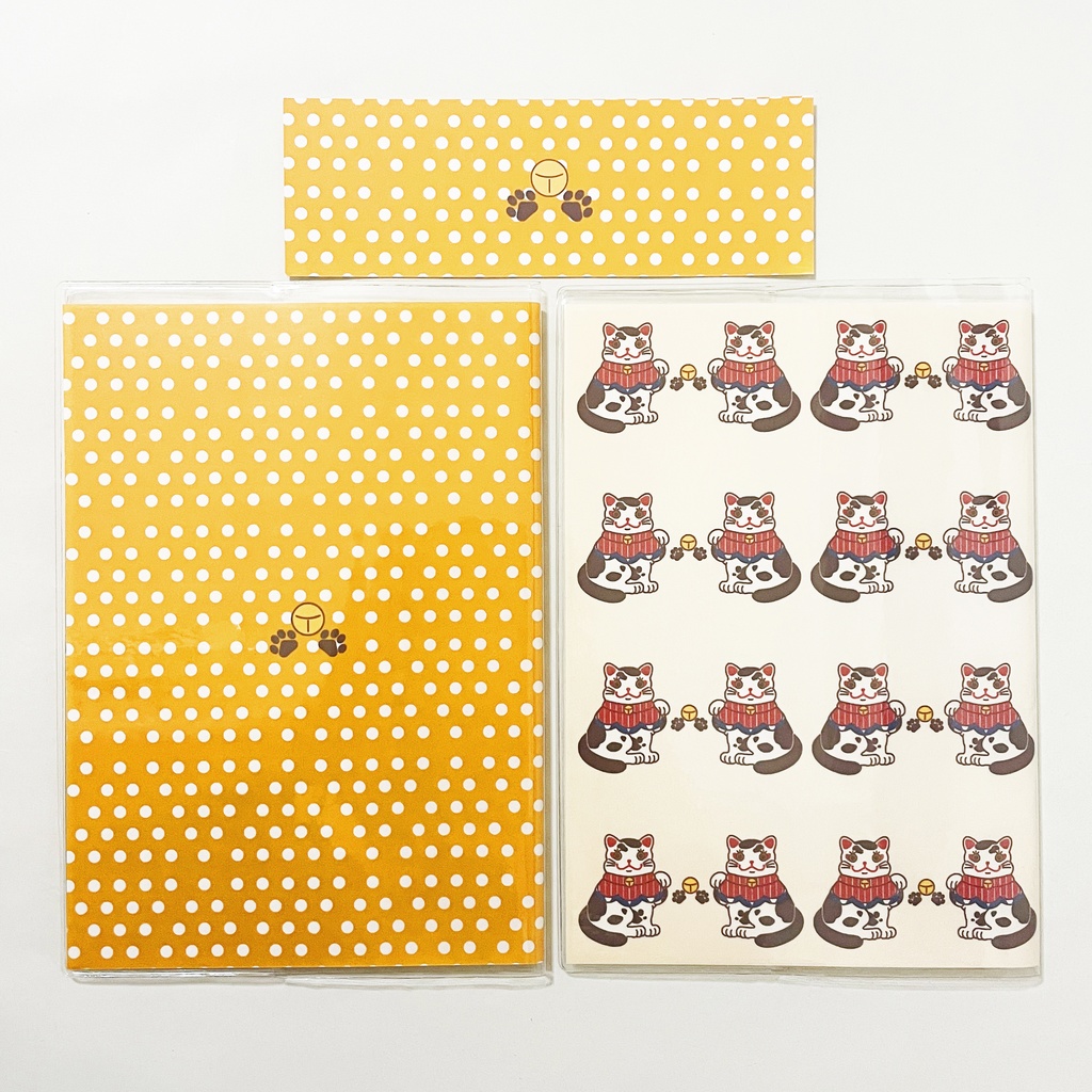 4月始まり 2025年 福招き猫 スケジュール手帳 イラストカバー2枚 栞付き B6 全48ページ 巳年 猫 三毛猫 昭和 レトロ