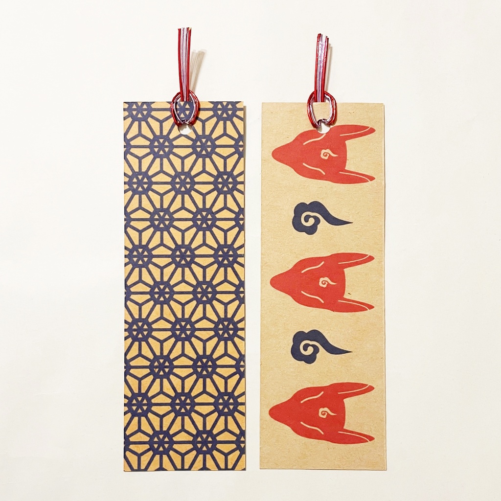 紅風鈴狐 栞 セット しおり 水引 読書 本 日本 和 狐の嫁入り 狛狐