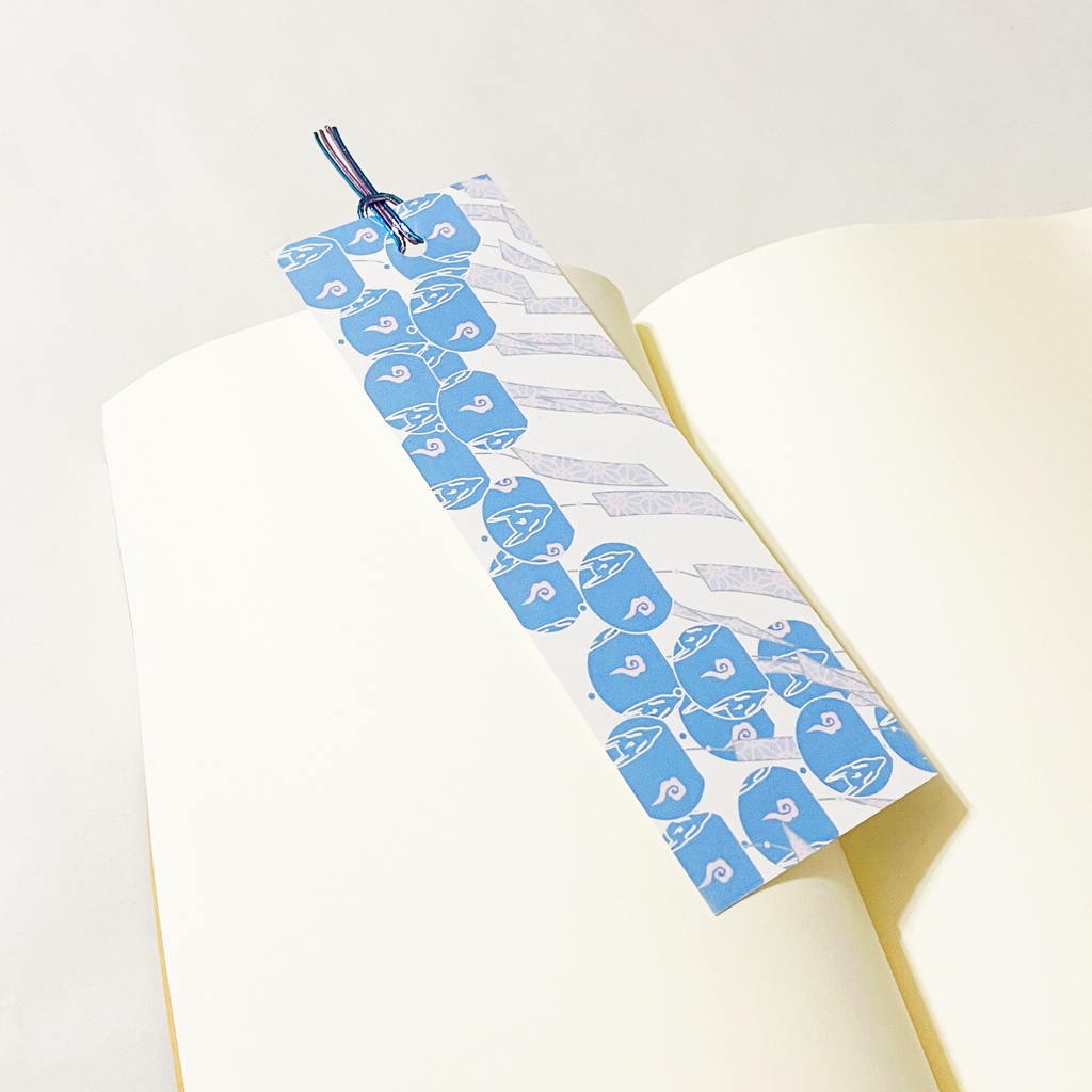 藍風鈴狐 栞 セット しおり 水引 読書 本 日本 和 狐の嫁入り 狛狐