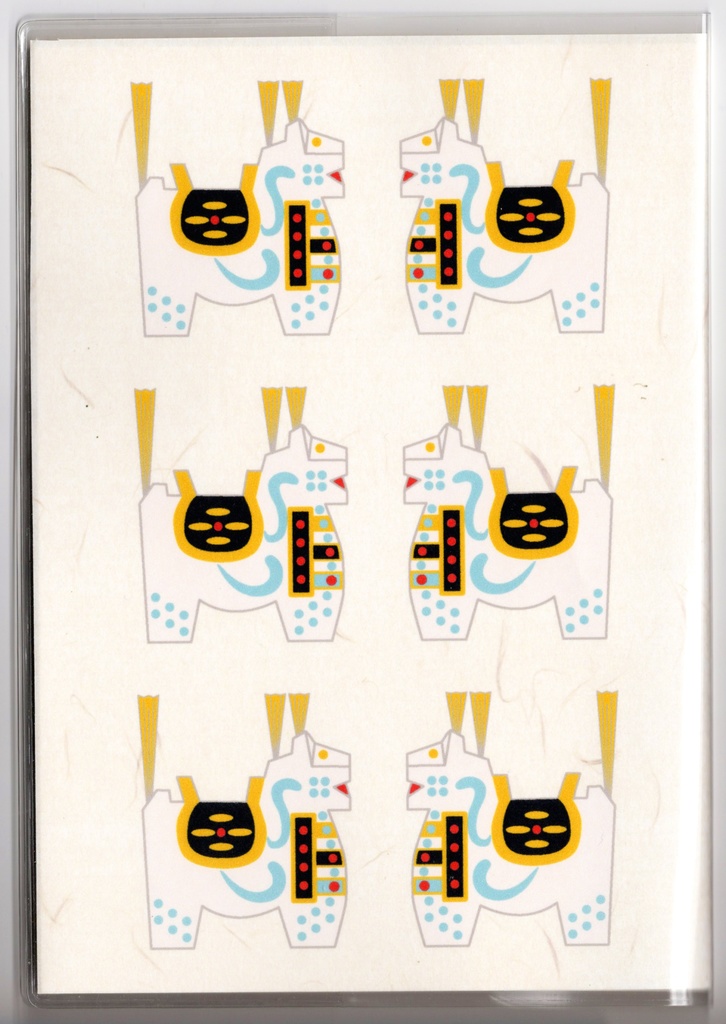 10月始まり 2026年 白八幡馬 スケジュール手帳 イラストカバー2枚 栞付き B6 全48ページ 午年 馬 十二支 民芸品