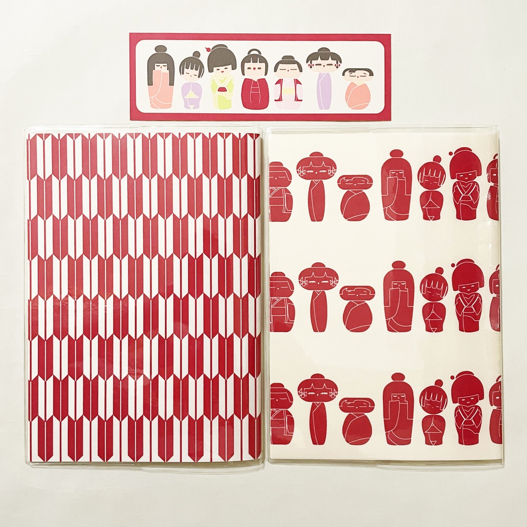 10月始まり 2026年 赤こけし スケジュール手帳 イラストカバー2枚 栞付き B6 全48ページ 午年 馬 十二支 昭和 レトロ