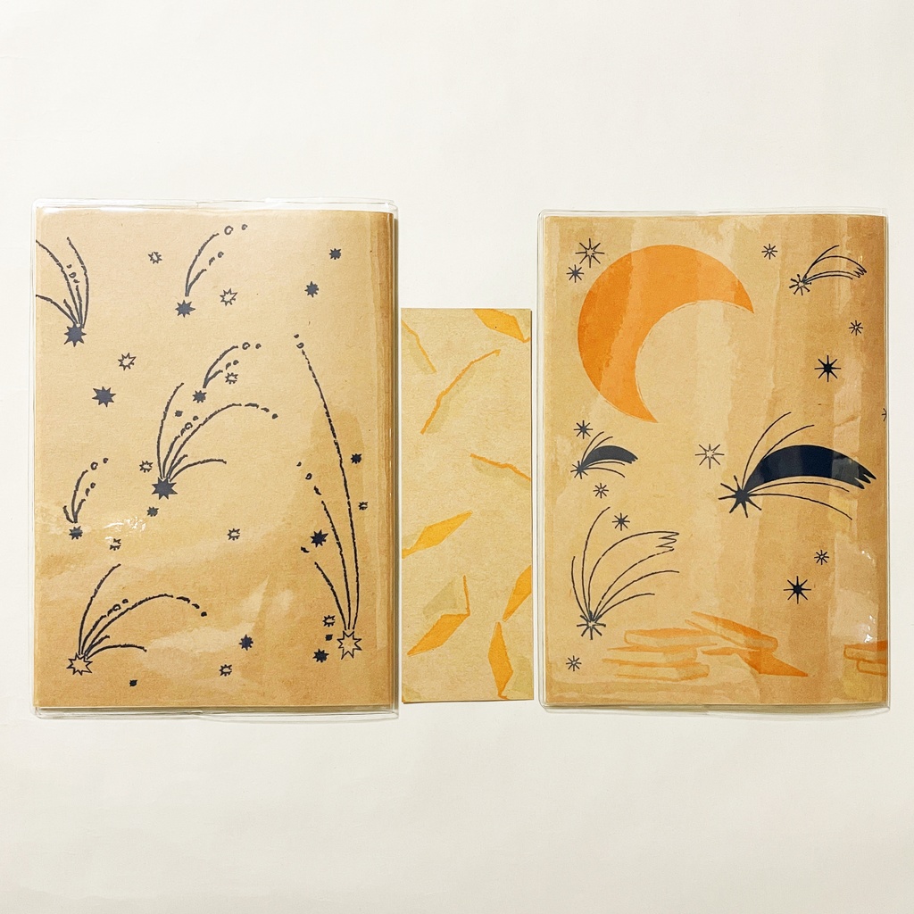 10月始まり 2026年 夜の読書会 糖花星 紺箒星 スケジュール手帳 イラストカバー2枚 栞付き B6 全48ページ 午年 馬 十二支 クマ 熊 動物