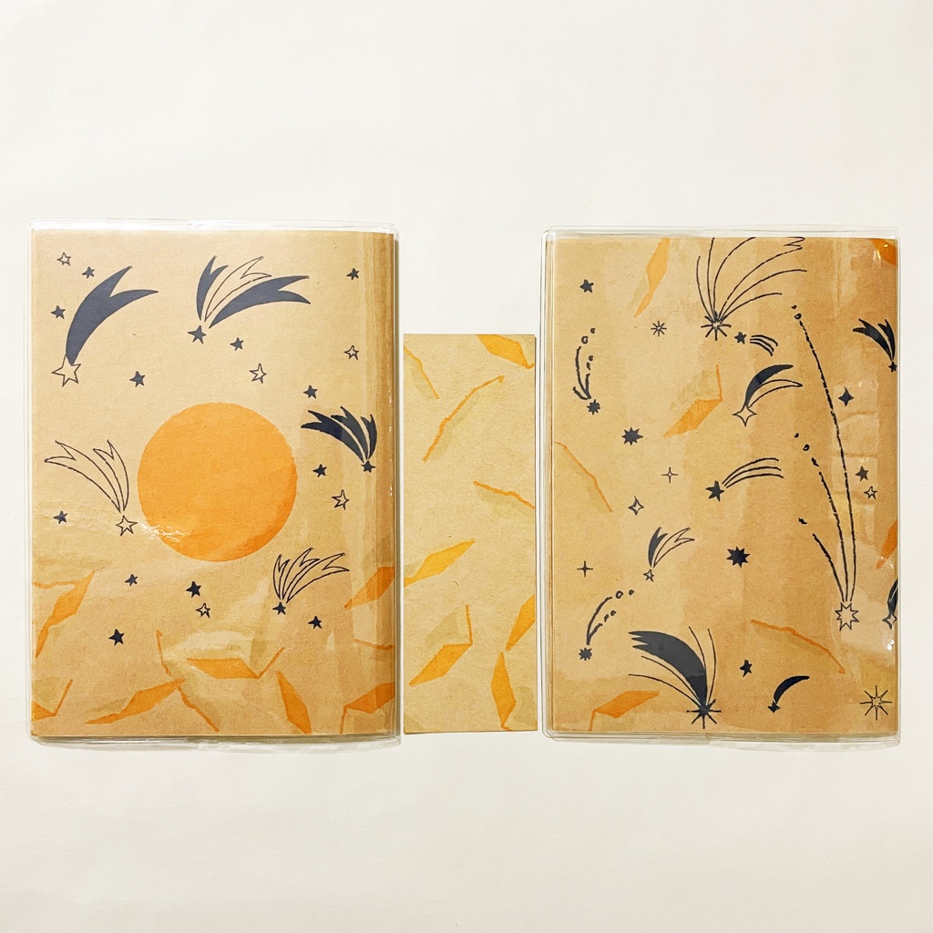 10月始まり 2026年 夜の読書会 羽根星 スケジュール手帳 イラストカバー2枚 栞付き B6 全48ページ 午年 馬 十二支 クマ 熊 動物