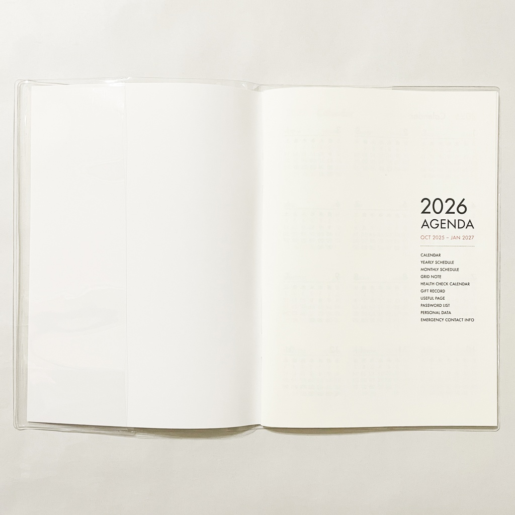 10月始まり 2026年 夜の読書会 羽根星 スケジュール手帳 イラストカバー2枚 栞付き B6 全48ページ 午年 馬 十二支 クマ 熊 動物