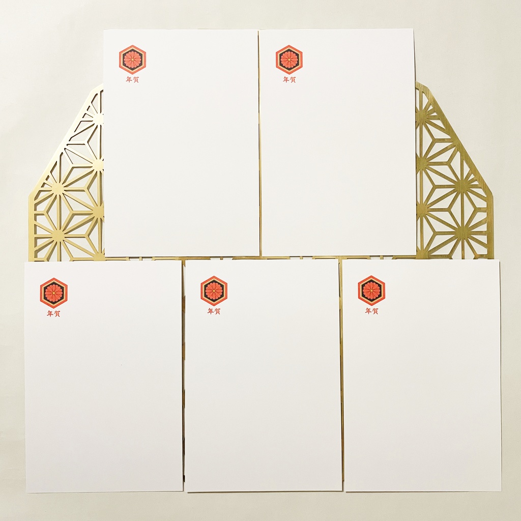 2026 黒三春駒総柄 年賀状5枚セット お正月 新年 馬 午年 謹賀新年 賀正 迎春 日本 和 ポストカード 十二支