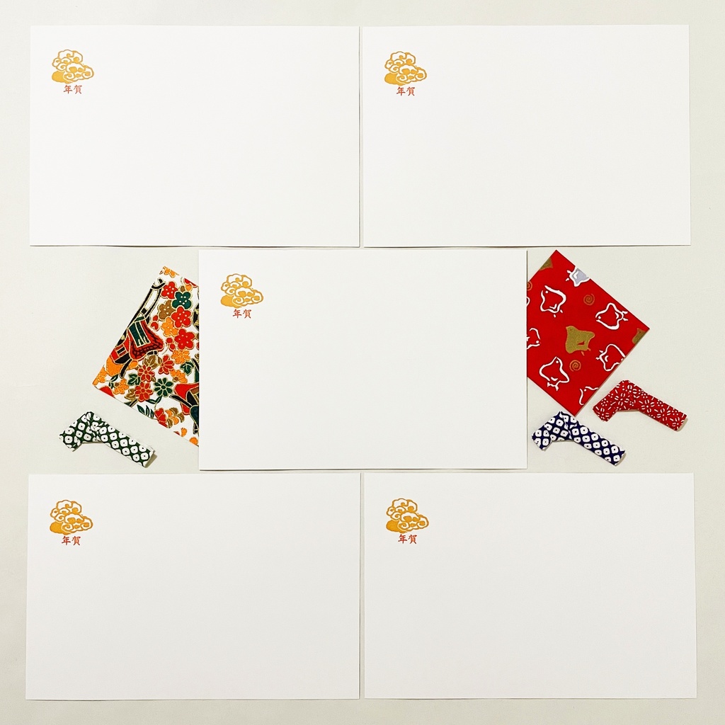 2026 風神雷神猫又 年賀状5枚セット お正月 新年 馬 午年 謹賀新年 賀正 迎春 日本 和 ポストカード 十二支 猫