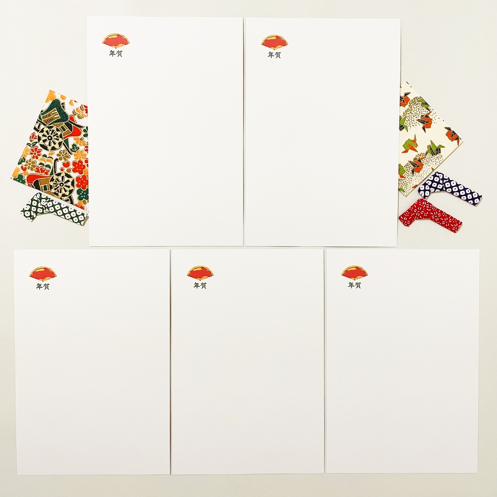 2026 鏡餅兎 年賀状5枚セット お正月 新年 馬 午年 謹賀新年 賀正 迎春 日本 和 ポストカード 十二支 うさぎ