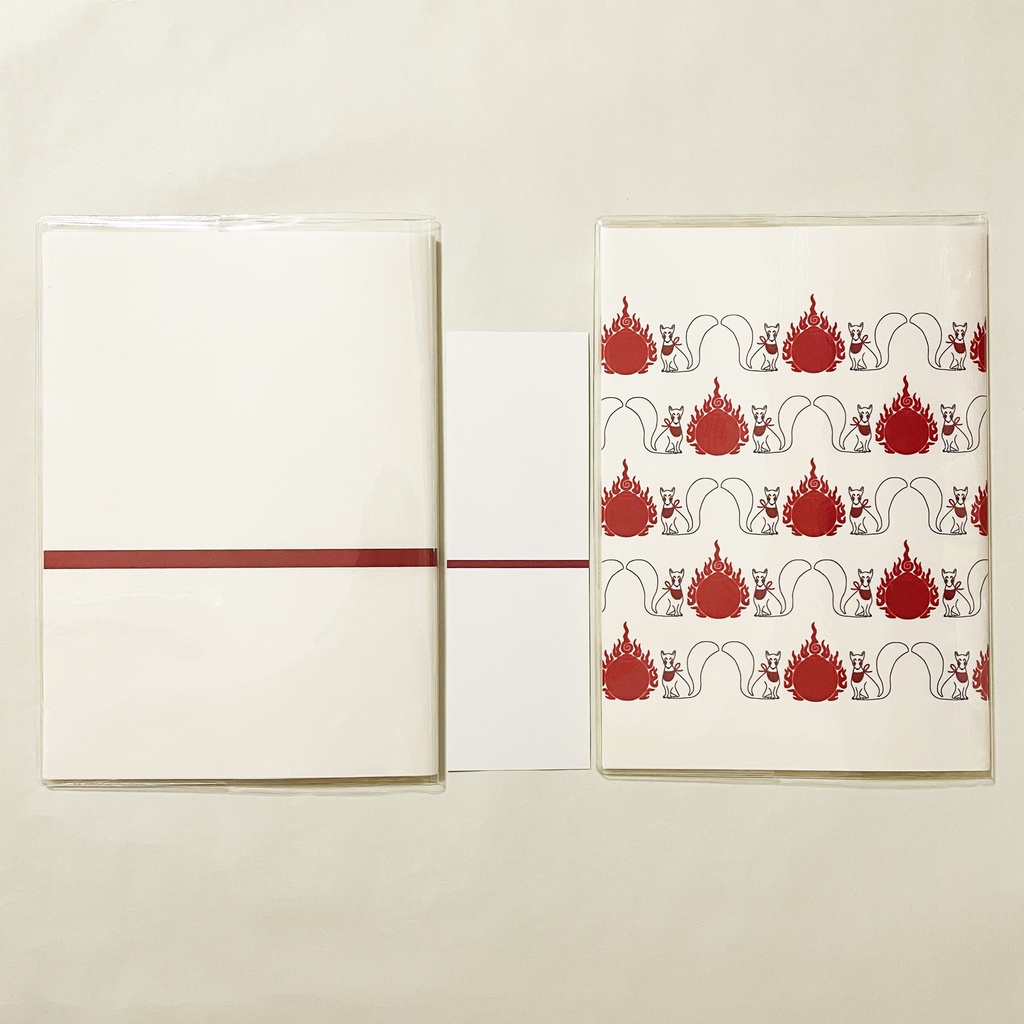 4月始まり 2026年 御札狐 スケジュール手帳 イラストカバー2枚 栞付き B6 午年 馬 十二支 狐面 狛狐 狐 動物