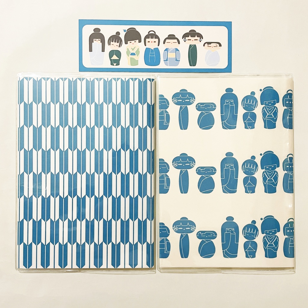 4月始まり 2026年 青こけし スケジュール手帳 イラストカバー2枚 栞付き B6 午年 馬 十二支 昭和 レトロ