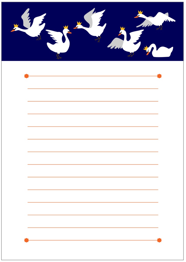 ★販売6回目★ 白鳥の王子 レターセット 鳥 童話 アンデルセン 本 シール 封筒 便せん 手紙 動物