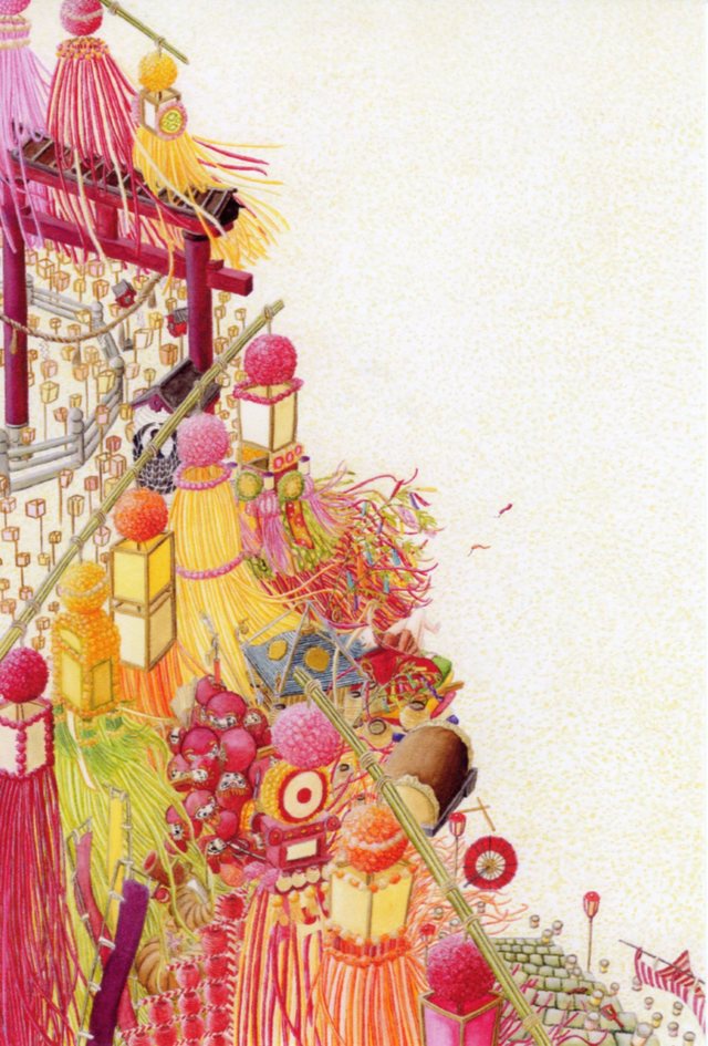 ★再販★ 日本の情景 ポストカード5枚セット 和 孔雀 辰 猿 七夕祭り ヘビ 平安