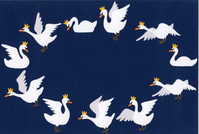 ★再販★ 童話 ポストカード5枚セット 白鳥の王子 狐の嫁入り 赤毛のアン モモ 本 児童文学