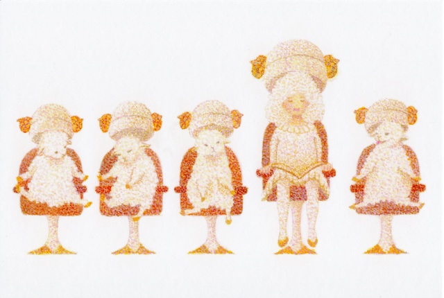 ★再販★ 動物 ポストカード5枚セット クマ ヒヨコ アヒル ヒツジ 馬 鳥 メジロ 猫