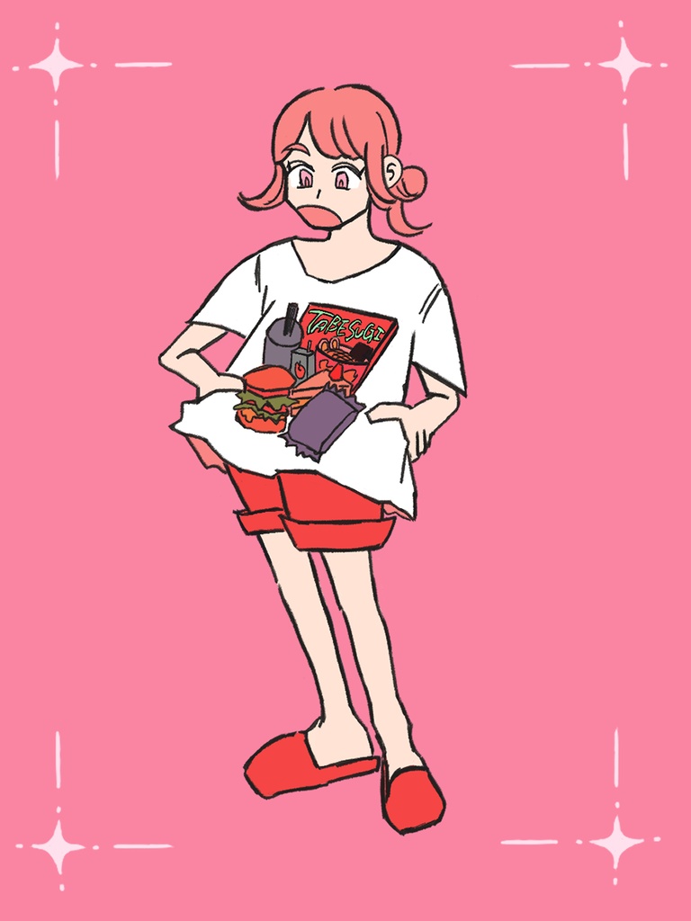 たべすぎ！　ポストカード