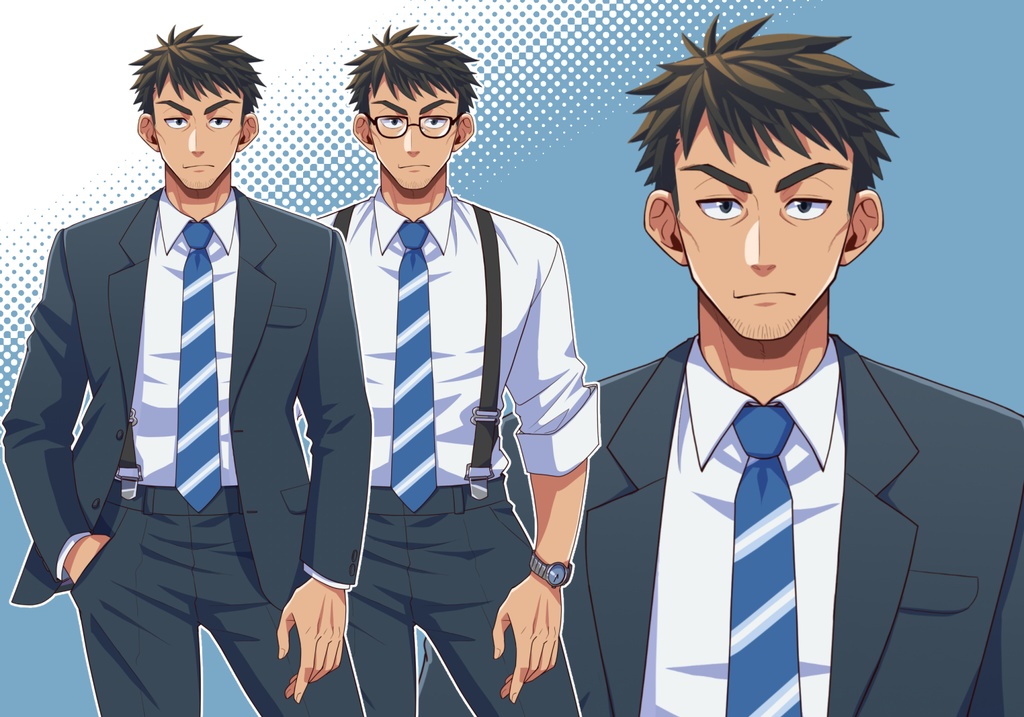 【Vtube Studio対応】汎用モデルおっさん