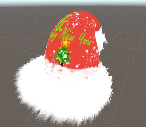 【▲2668】もこもこサンタキャップ【簡単装着】【アニメ付き】