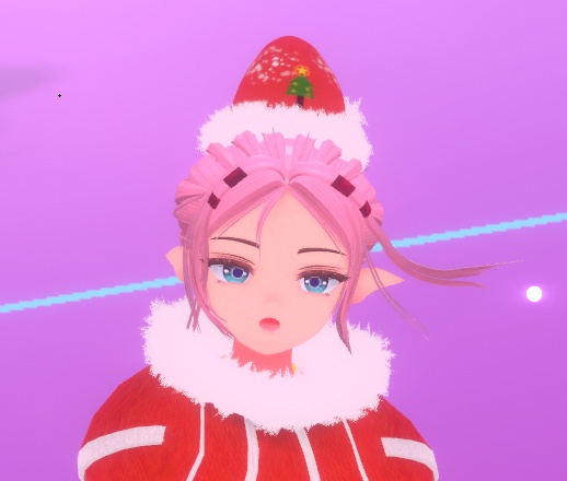 【▲2668】もこもこサンタキャップ【簡単装着】【アニメ付き】