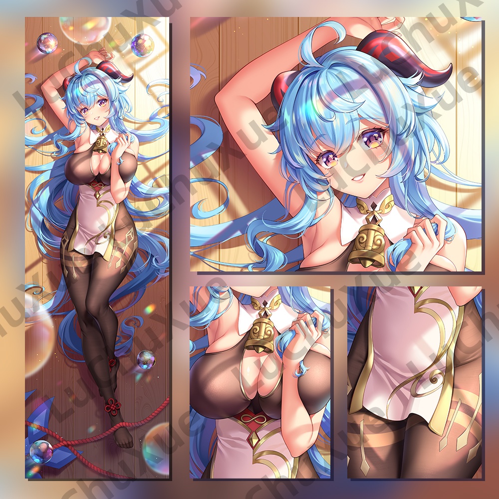 甘雨 Ganyu 原神 Genshin Impact 等身大抱き枕カバー(白雪)