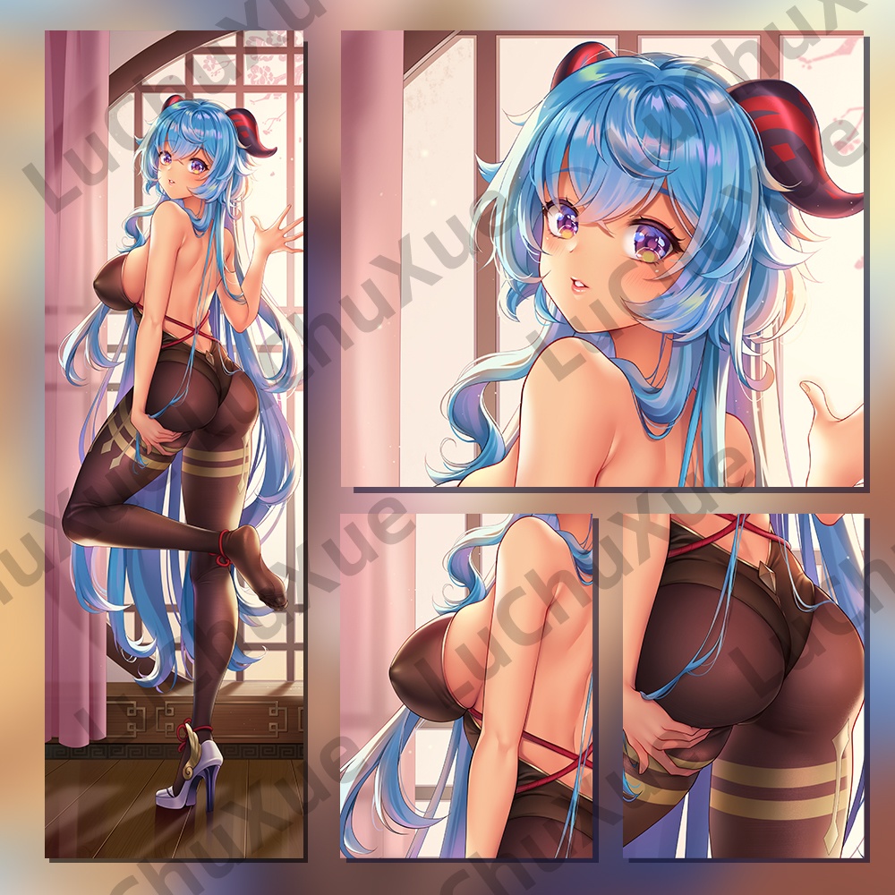 甘雨 Ganyu 原神 Genshin Impact 等身大抱き枕カバー(白雪)