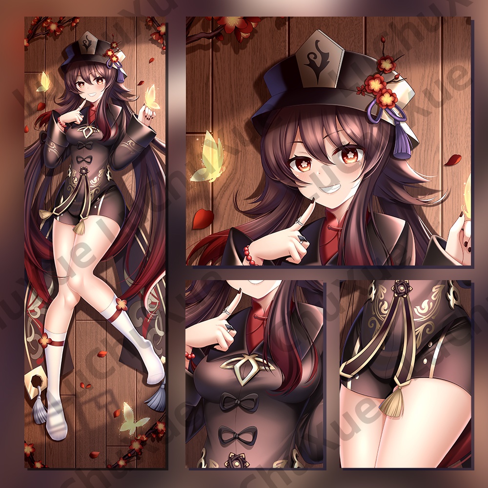 胡桃(フータオ)原神 Genshin Impact 等身大抱き枕カバー(白雪)