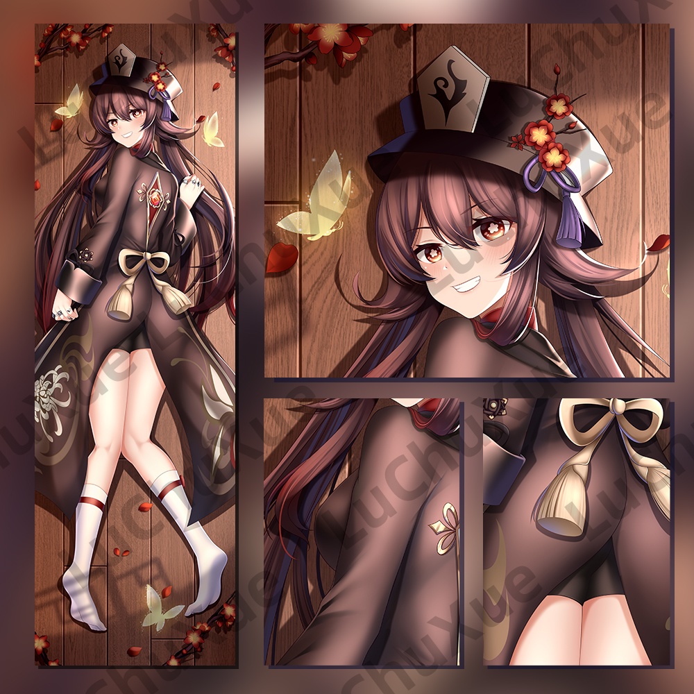 胡桃(フータオ)原神 Genshin Impact 等身大抱き枕カバー(白雪)