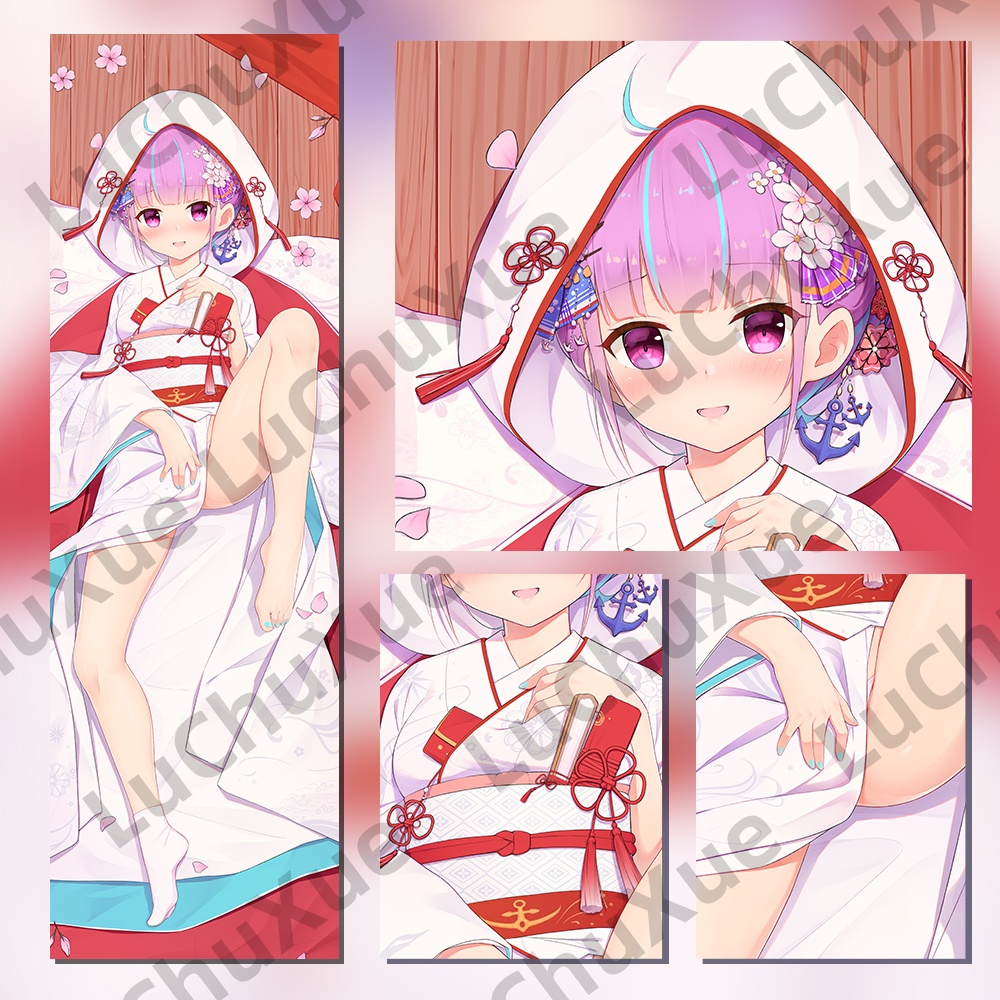 湊(みなと) あくあ Hololive 白無垢Ver. 等身大抱き枕カバー(白雪)