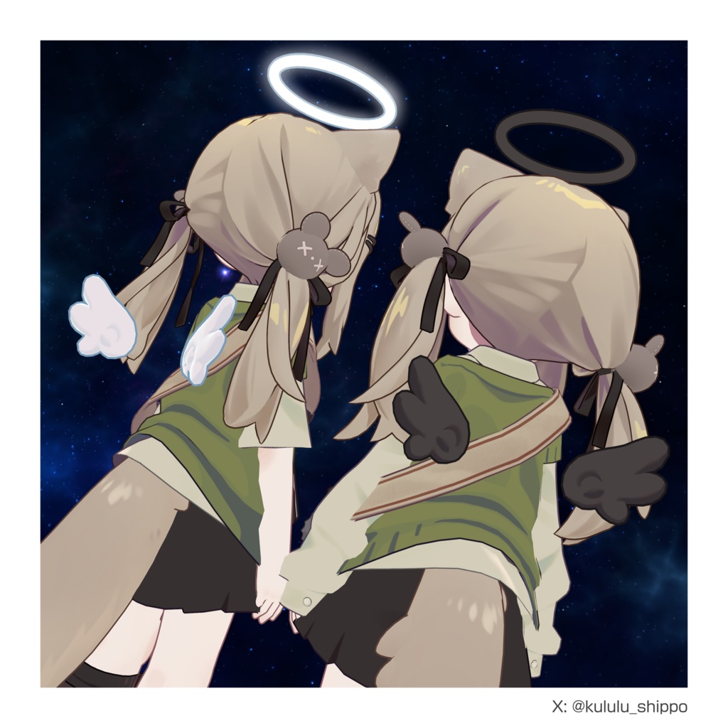 【無料】羽と輪っか Angel Set【まめふれんず対応】