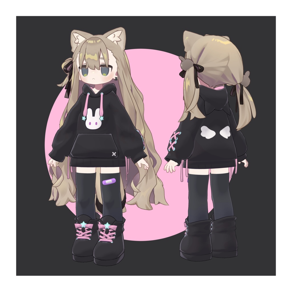 夜うさパーカー【Mamefriends・Usasaki 対応】